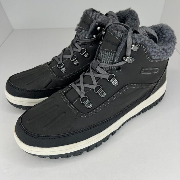 Weatherproof Mens 1624753 Gray Slope Memory Foam Faux Fur Size 13M Sneakers - Picture 1 of 10